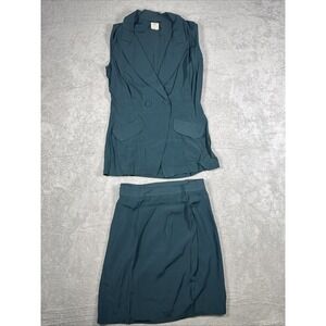 Vintage Judy Knapp Women's Blazer And Skirt Set Vest Size Large Skirt Size 11